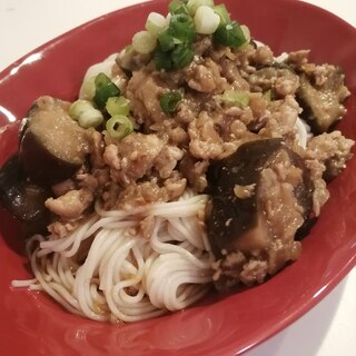 麻婆茄子そうめん